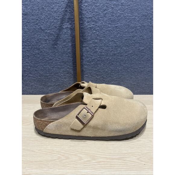 Birkenstock Boston Suede Leather Clogs Mule Slip On Casual Womens Size 39 - Picture 3 of 11